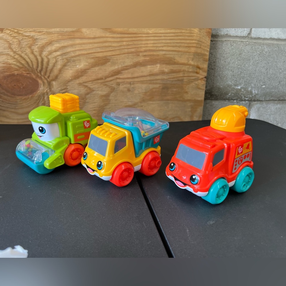 Fisher-Price Push-Along Trucks and Tractor Set